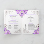 Invitation Lilac Western Charro Bi-Fold Quinceanera (Intérieur)