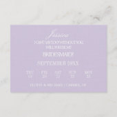 Invitation Lilac Will You Be My Bridesmaid Proposal Card (Dos)