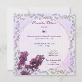 Invitation Lilacs & Diamonds 80e anniversaire (Dos)