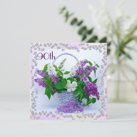 Invitation Lilacs & Diamonds 90e anniversaire (Debout devant)