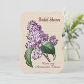 Invitation Lilacs d'invitation de douche nuptiale (Debout devant)