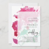 Invitation Lilacs doux mariage élégant (Devant)