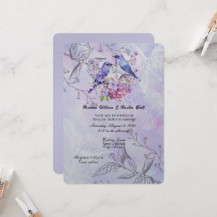 Invitation Lilacs et Bluebirds