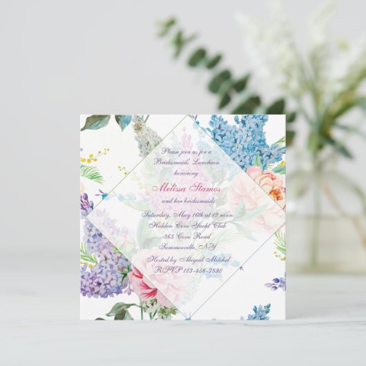 Invitation Lilacs et Peonies (Debout devant)
