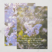 Invitation Lilas (Devant / Derrière)