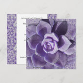 Invitation lilas de Fête de la mariée de (Devant / Derrière)