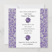 Invitation lilas de Fête de la mariée de (Dos)