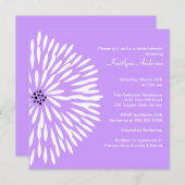 Invitation lilas de Fête de la mariée de ressort (Devant / Derrière)