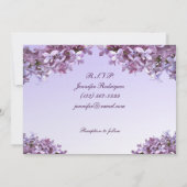 Invitation lilas de Quinceanera (Dos)