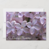 Invitation lilas d'enterrement de cérémonie (Devant)