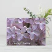 Invitation lilas d'enterrement de cérémonie (Debout devant)