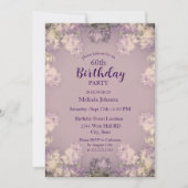 Invitation Lilas Élégant 60e Anniversaire (Devant)
