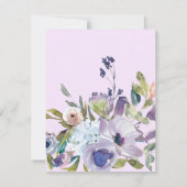 Invitation Lilas Élégant Fleurs de Verdure Douce 16 (Dos)