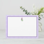 Invitation Lilas et Gingham (Debout devant)