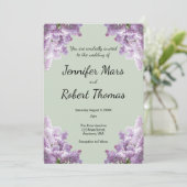 Invitation Lilas et Sauge Terreuse (Debout devant)