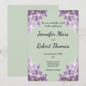 Invitation Lilas et Sauge Terreuse (Devant / Derrière)