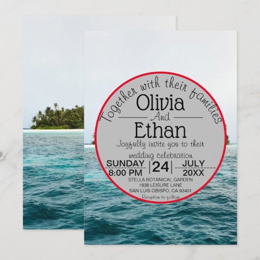 Invitation l'île balnéaire nature (Devant / Derrière)