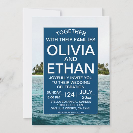 Invitation l'île balnéaire nature (Devant)