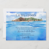 Invitation L'île tropicale de plage (Devant)