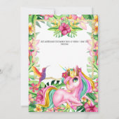 Invitation L'île tropicale des bois de la princesse magique u (Dos)