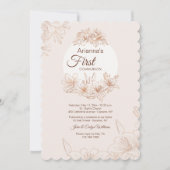 Invitation Liliers de la première communion (Devant)