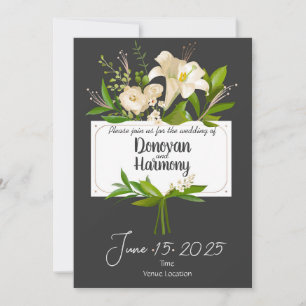 Invitation Lilies blancs