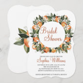 Invitation Lilies et Fêtes des mariées florales orange (Devant / Derrière)