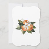 Invitation Lilies et Fêtes des mariées florales orange (Dos)