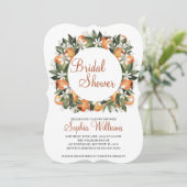 Invitation Lilies et Fêtes des mariées florales orange (Debout devant)
