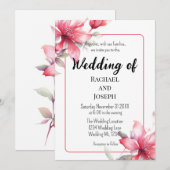 Invitation Lilies Mariage (Devant / Derrière)