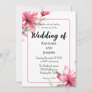 Invitation Lilies Mariage