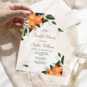 Invitation Lilies & Orange Floral