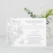 Invitation Lilies Papillon Noces d'argent 25e anniversaire de (Debout devant)