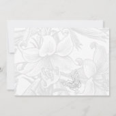 Invitation Lilies Papillons Noces d'Argent 25e Anniversaire d (Dos)