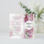 Invitation Lilies Stargazer Aquarelle (Debout devant)