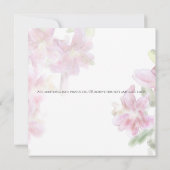 Invitation Lilies Stargazer Aquarelle (Dos)