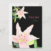 Invitation Lilium blanc (Devant)