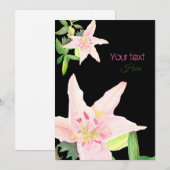 Invitation Lilium blanc (Devant / Derrière)