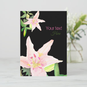 Invitation Lilium blanc