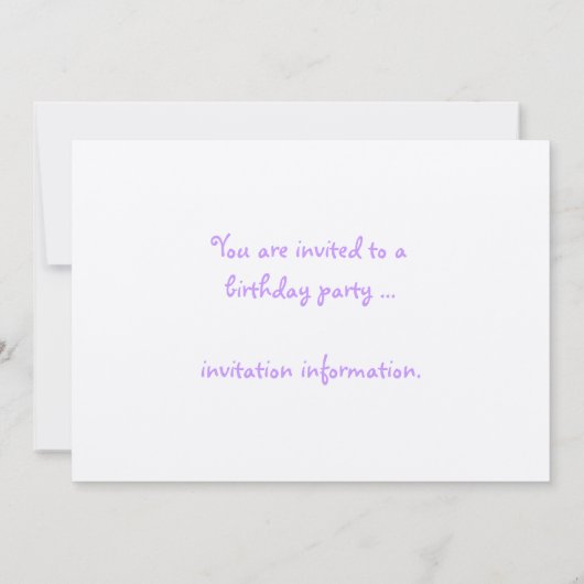 Invitation Lilly en violet (Dos)