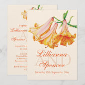 Invitation Lily bell art mariage fleur mariage inviter (Devant / Derrière)