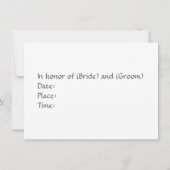 Invitation Lily Bouquet Wedding shower de mariage (Dos)