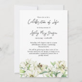 Invitation Lily Celebration of Life Photo Funeral (Dos)