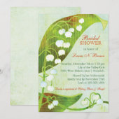 Invitation Lily de la Fête de l'mariée du Jardin de la vallée (Devant / Derrière)