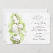 Invitation Lily de la Vallée Célébration de la Vie Memorial (Devant)