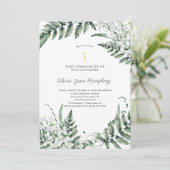 Invitation Lily de la Vallée de verdure | Première communion (Debout devant)