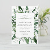 Invitation Lily de la Vallée | Fête des mariées florale blanc (Debout devant)