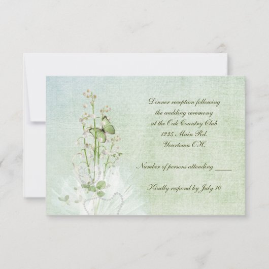 Invitation Lily de la Vallée RSVP (Devant)