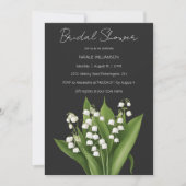 Invitation Lily de la Vallée sur la Fête des mariées noire (Devant)