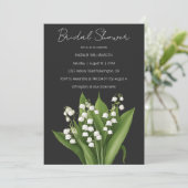 Invitation Lily de la Vallée sur la Fête des mariées noire (Debout devant)